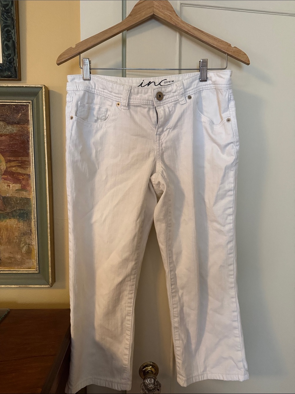 White Ankle-Length Jeans - INC International Concepts